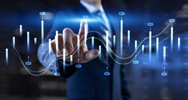 Interactive Financial Data Visualization with Trading Algorithms royalty free stock photos