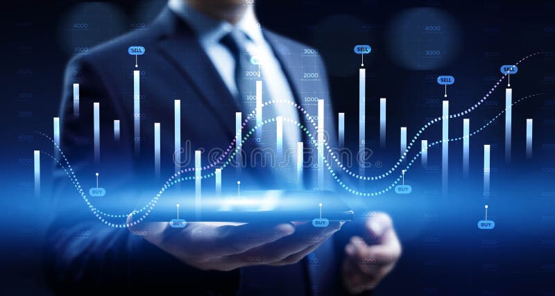Interactive Financial Data Visualization with Trading Algorithms royalty free stock photos