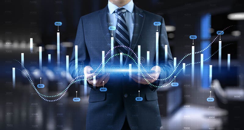 Interactive Financial Data Visualization with Trading Algorithms royalty free stock photography