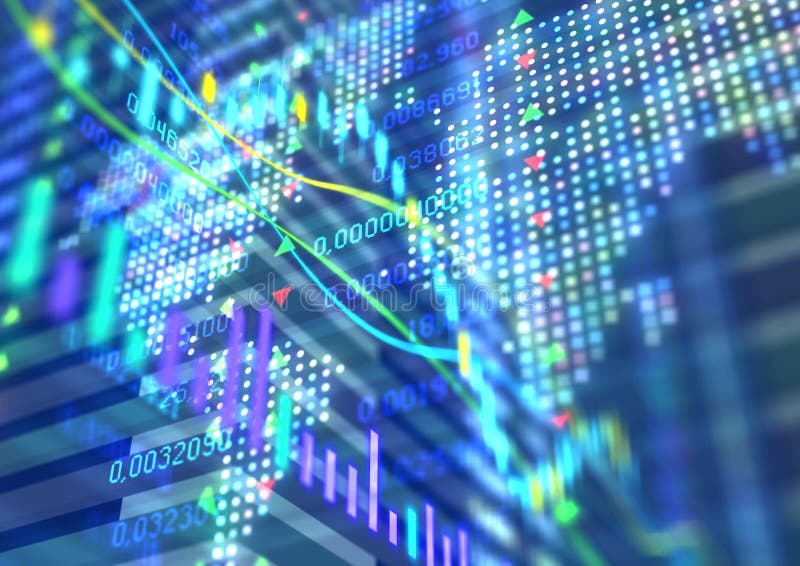 Interactive financial quotes and technical analysis stock photos