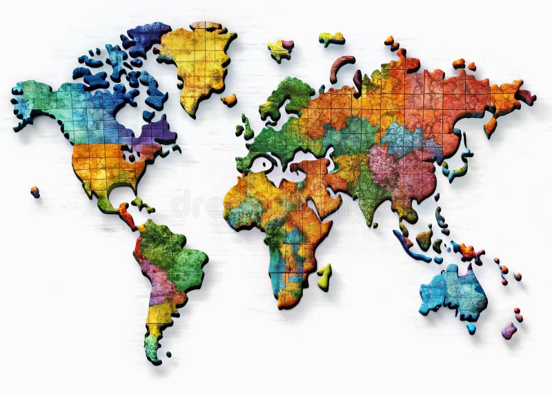 Interactive World Map A Visual Representation of Global Interconnectedness and Digital Connectivity vector illustration
