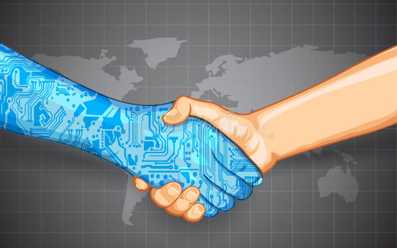 Interazione umana di tecnologia royalty illustrazione gratis