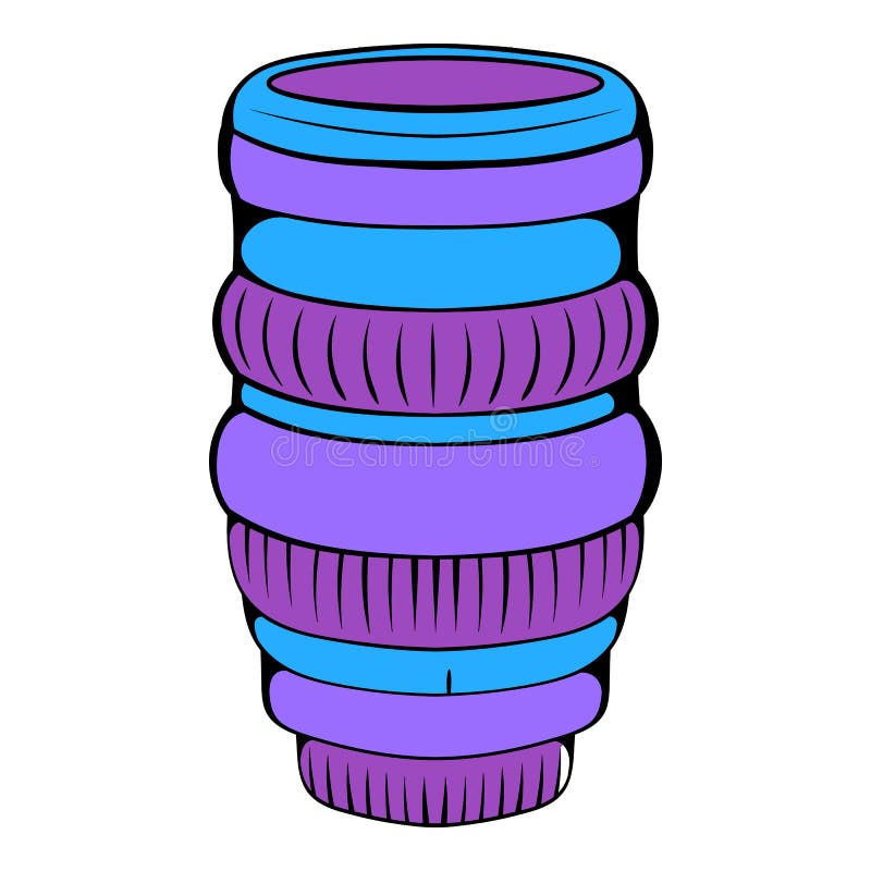 Interchangeable Lens for Camera Icon Cartoon Stock Vector