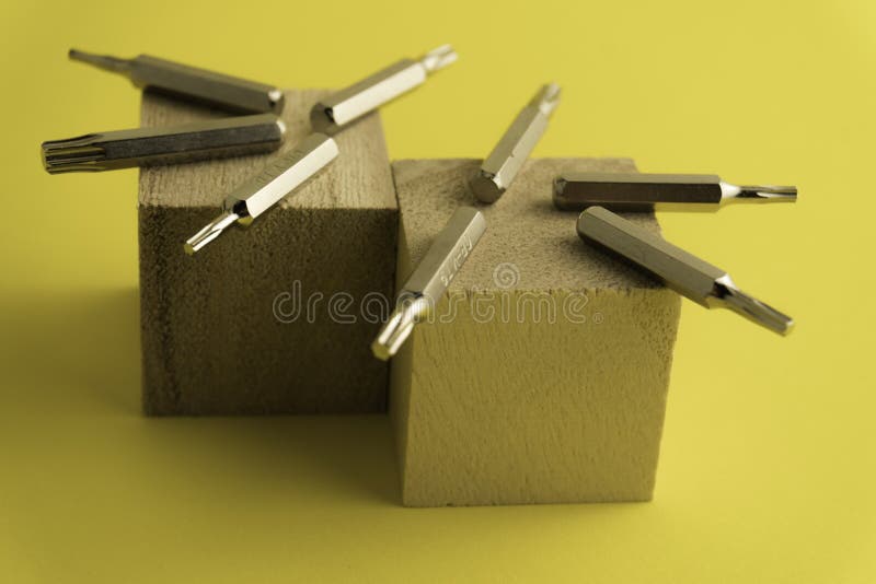 Interchangeable Screwdriver Set with Different Types of Metal Steel