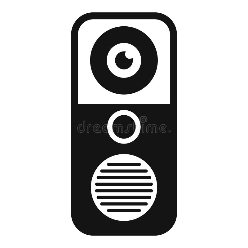 Intercom system offering enhanced security and communication stock illustration