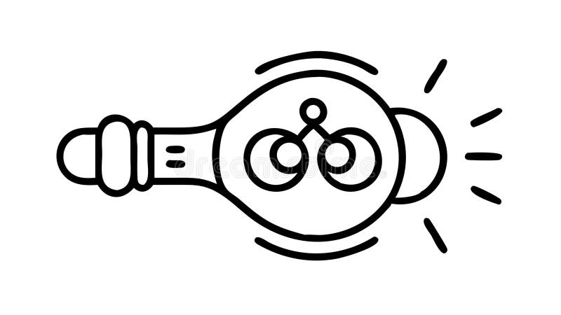 Interconnected Ideas: Geared Lightbulbs for Collaborative Thinking, vector design Generative AI stock illustration
