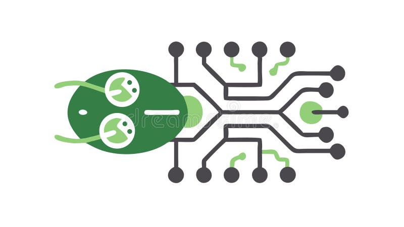 Interconnected quantum circuit, symbolizing advanced data processing, vector design Generative AI royalty free illustration