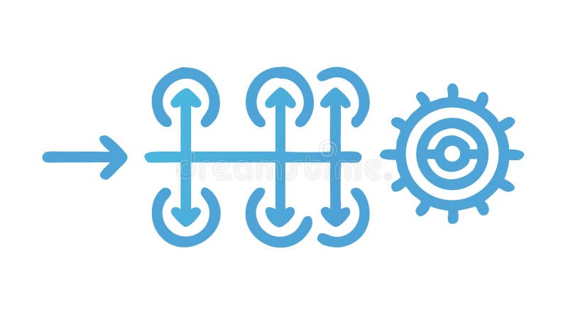 Interconnected Systems, Complex Mechanism, Data Flow, Workflow Automation, vector design Generative AI vector illustration