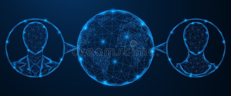 Intercâmbio global de dados de identificação digital ilustração stock