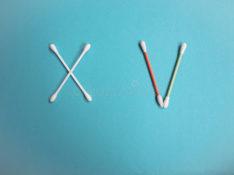 Interdiction des plastiques à usage unique, tels que des tampons et le remplacement de coton d'eux par les bâtonnets iun réutilisables de coton. Conception étendue plate