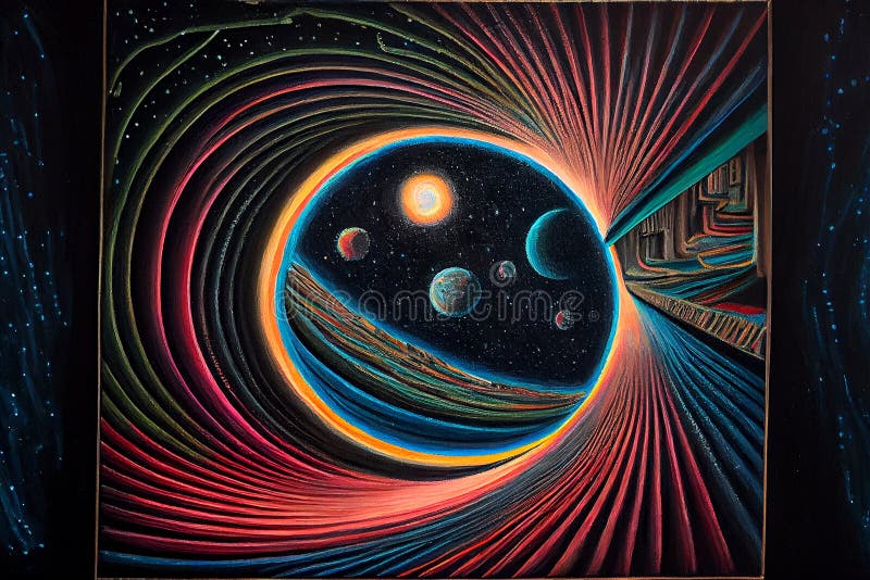Interdimensional Travel and Parallel Universes, Generative Ai Illustration Stock Image Image