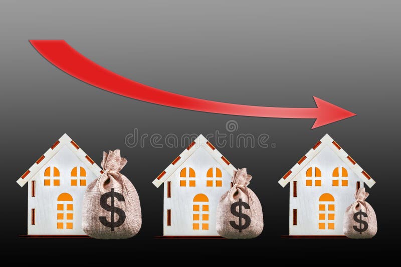 Interest Rate Financial and Mortgage Rates To Decrease. Stock Photo