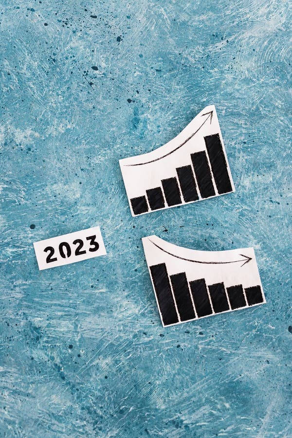 Interest Rates or Inflation and Cost of Living Concept, 2023 Text with