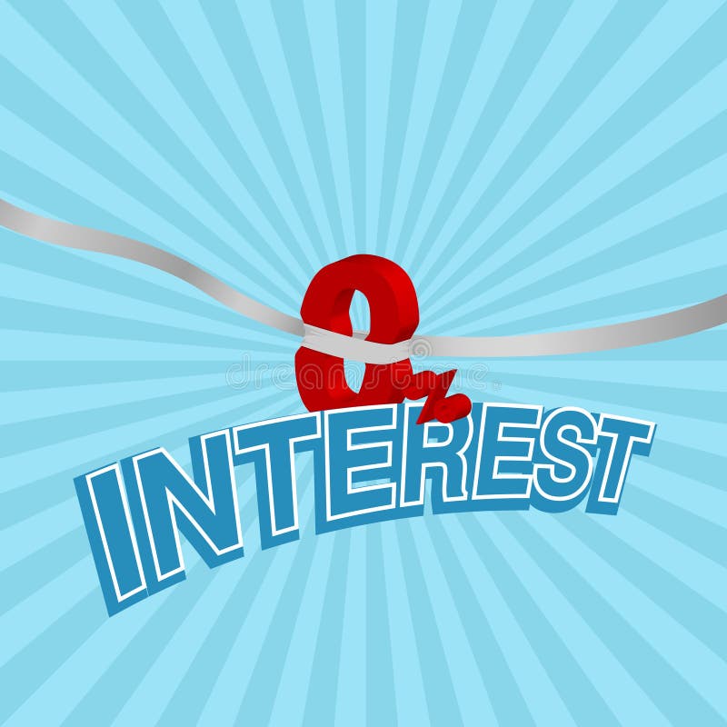 Zero Interest Business Concept Stock Illustration - Illustration of