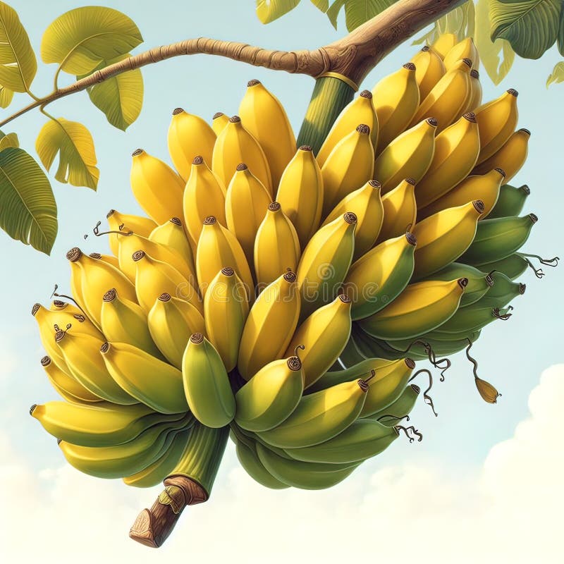 Ilustrare interesantă privind tema bananelor. ai generativ stock illustration