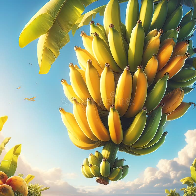 Ilustrare interesantă privind tema bananelor. ai generativ stock illustration