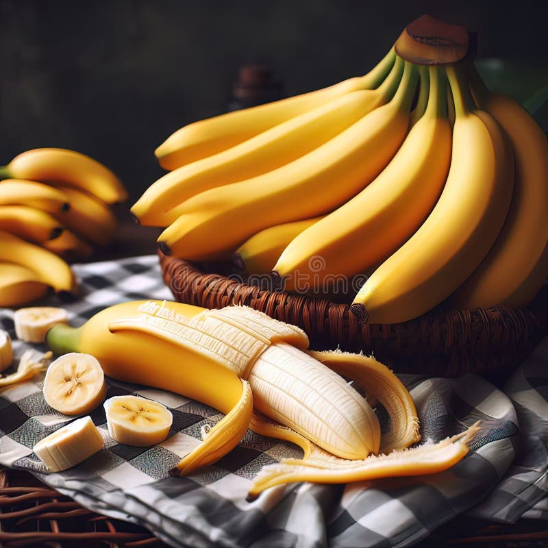 Ilustrare interesantă privind tema bananelor. ai generativ royalty free illustration