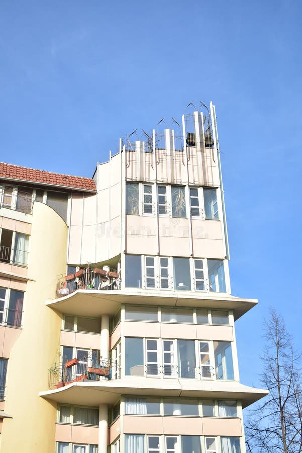 Interesting Modern Style Apartment Facade in Kreuzberg Berlin Germany
