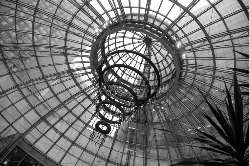 Interestingly Design Glass Dome Ceiling of a Building in Vancouver