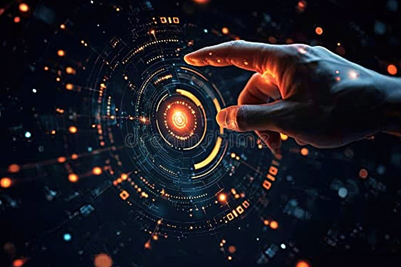 Interfaccia digitale AIGenerata illustrazione vettoriale