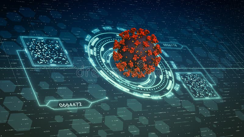 Interfaccia a microscopio futuristico royalty illustrazione gratis