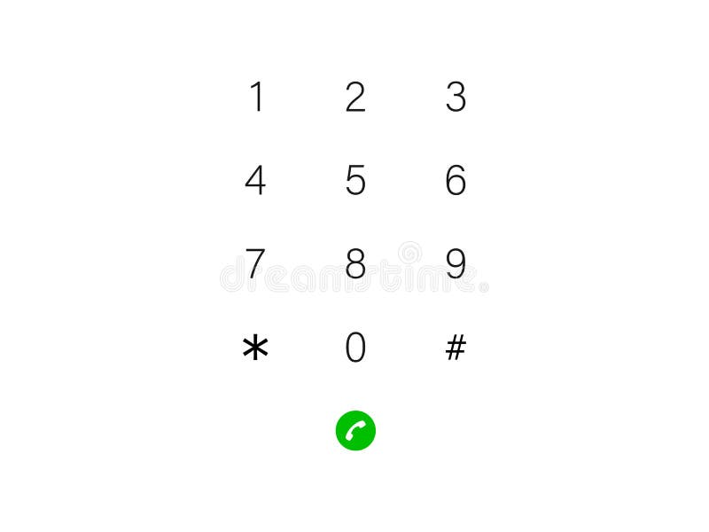 Keypad With Numbers And Letters For Phone Ios User Interface Keypad