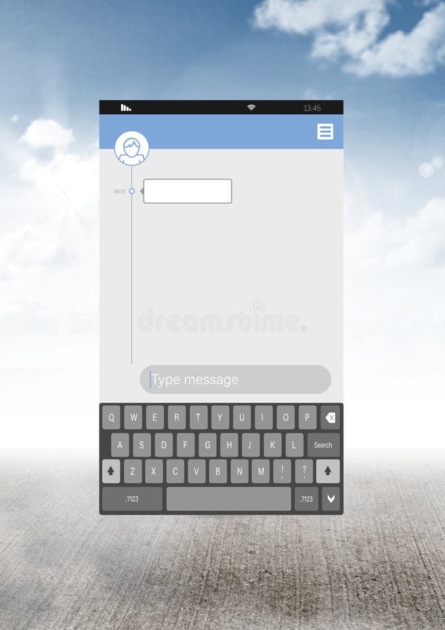 Interface sociale du media APP de transmission de messages illustration stock