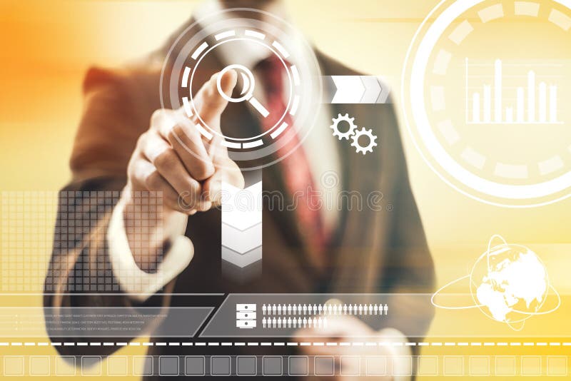 Interface virtuelle images stock