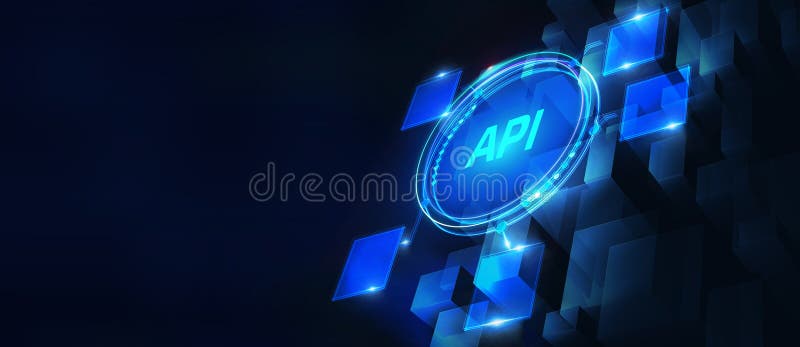 Interfaz de programación de aplicaciones api. herramienta de desarrollo de software. concepto de Internet y conexión de tecnología imagenes de archivo