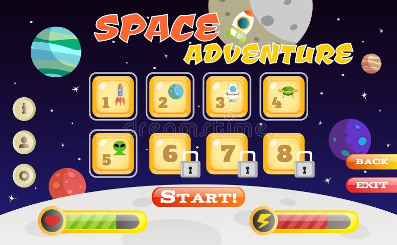 Download Interfaz Del Juego Del Scifi Ilustración del Vector - Ilustración de juegos, gráfico: 42435895