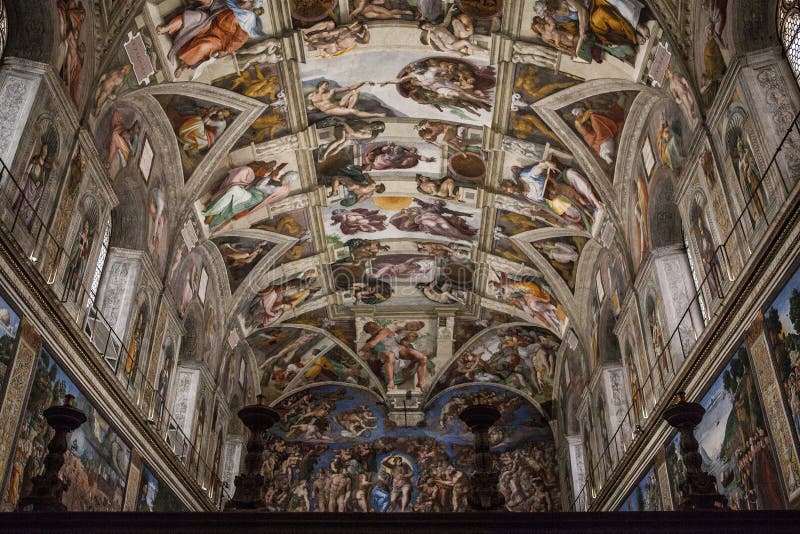 Interior and architectural details of the Sistine chapel stock photo Interior and architectural details of the Sistine chapel stock photo