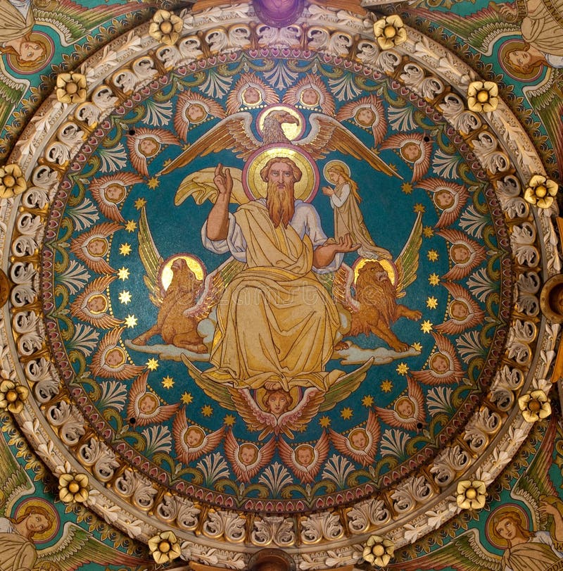 Interior of basilica Notre Dame de Fourviere