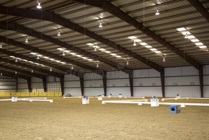Interior Of A Big Rodeo Arena Stock Image Image of lighted, horses