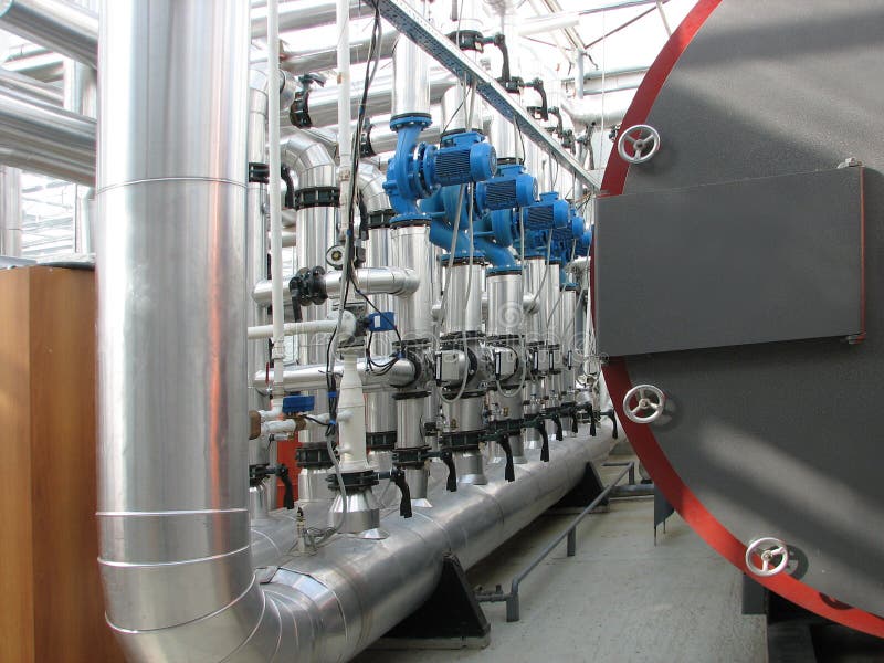 Interior of boiler-house royalty free stock photography