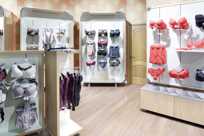 Interior of Bright Underwear Shop Stock Photo Image of branding