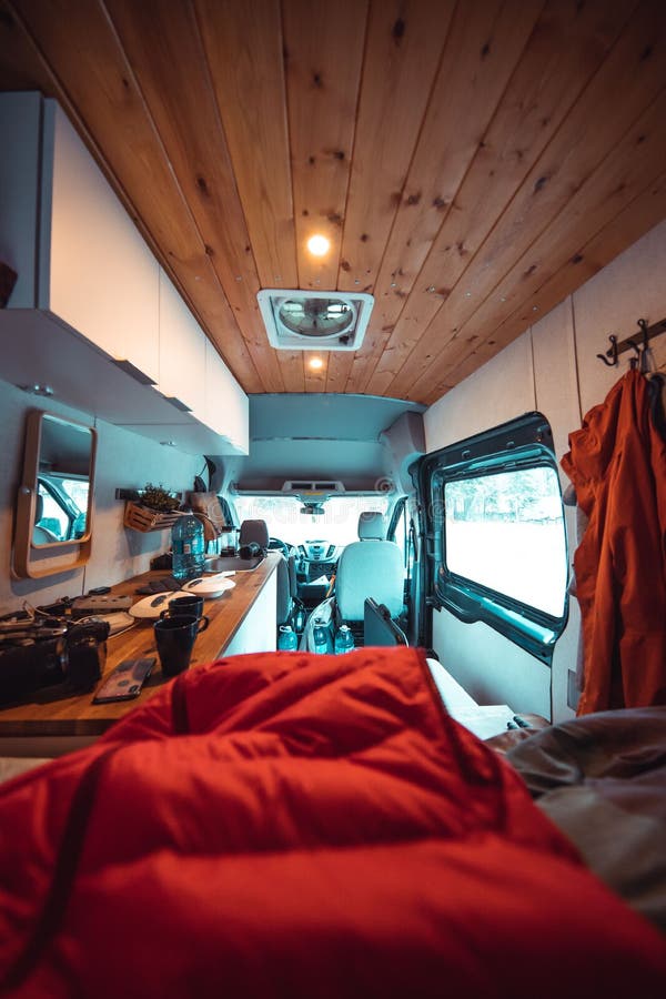 Interior of the Campervan in Canada Editorial Photo Image of leisure