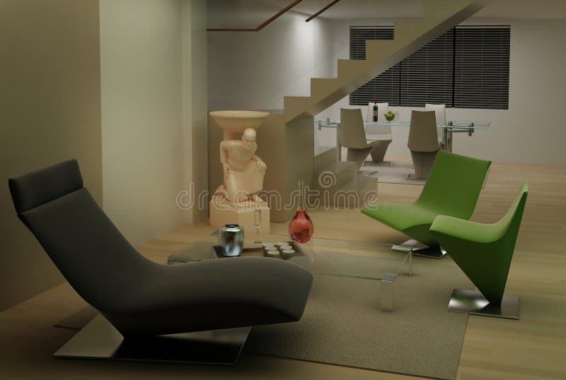 Interior casero stock de ilustración Interior casero stock de ilustración