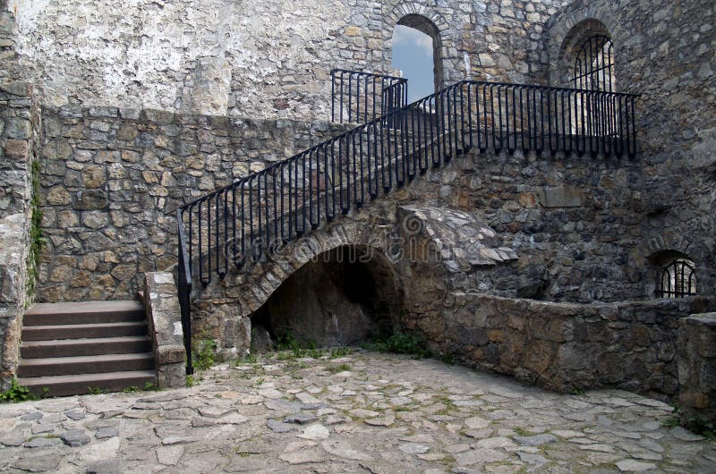 Interior of The Castle of Strecno stock photography Interior of The Castle of Strecno stock photography