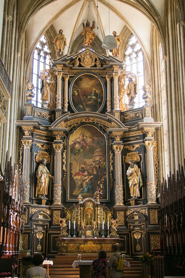 Interior of Cathedral of St. Barbara, Kutna Hora