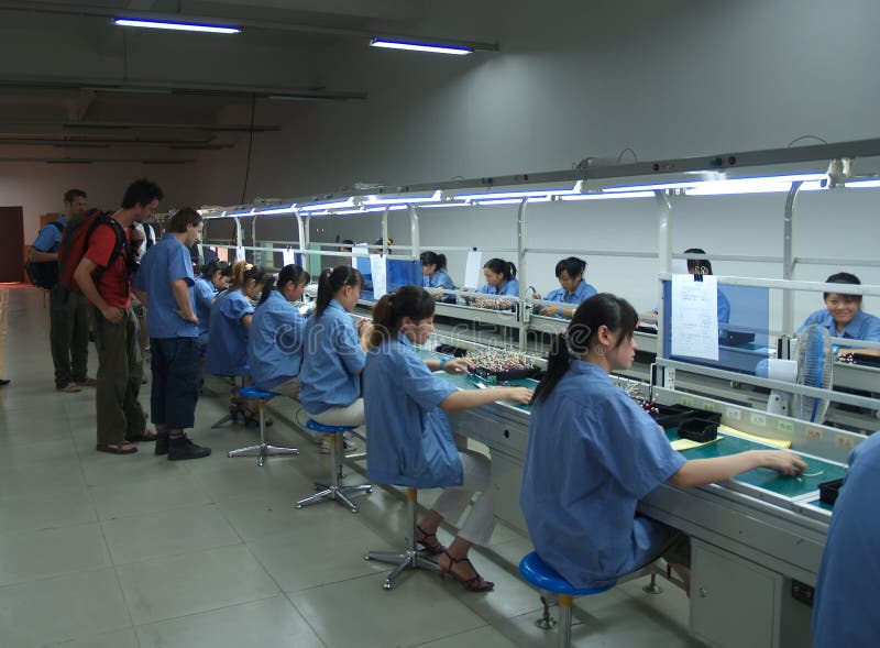 Interior chinês da fábrica exploradora imagem de stock Interior chinês da fábrica exploradora imagem de stock