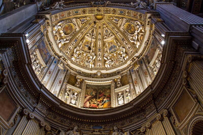 Interior of the church Santa Maria Maggiore in Bergamo, Italy royalty free stock image Interior of the church Santa Maria Maggiore in Bergamo, Italy royalty free stock image