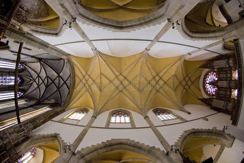 Interior of church of St. Egidius, Bardejov, Slovakia