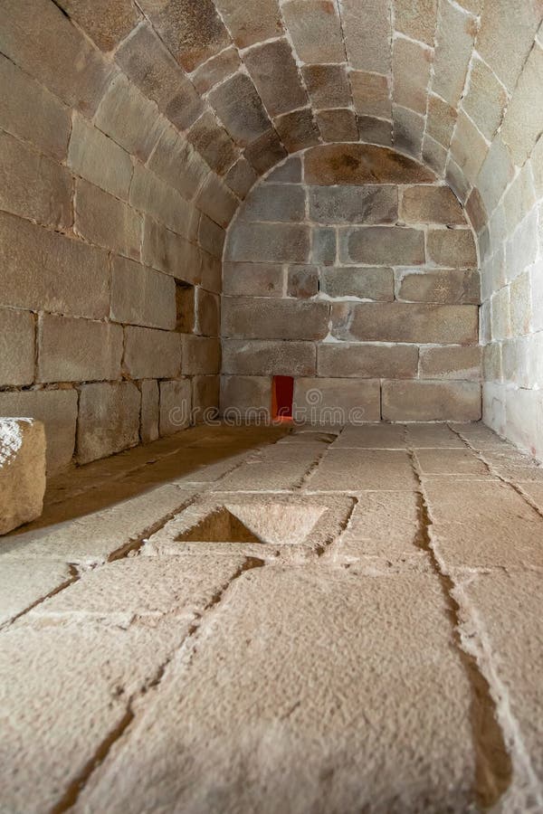 Interior of the cistern of the Feira Castle royalty free stock images Interior of the cistern of the Feira Castle royalty free stock images