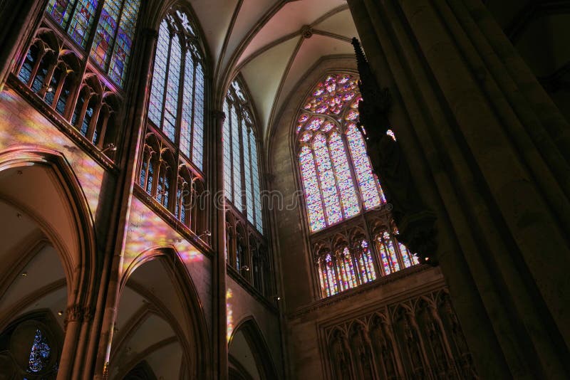 Interior Cologne Cathedral Germany Stock Image Image Of