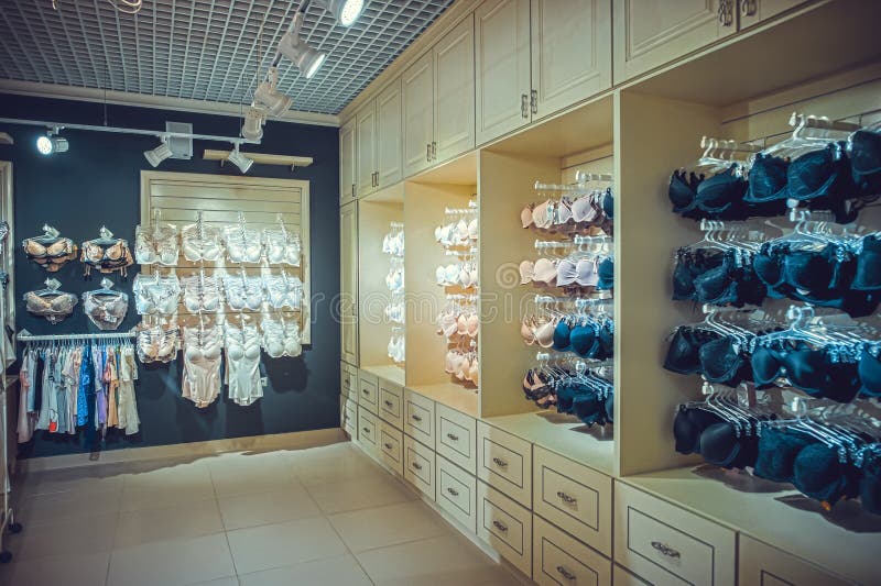 Modern And Fashionable Interior Of Underwear Shop Stock Photo, Picture and  Royalty Free Image. Image 48263558.