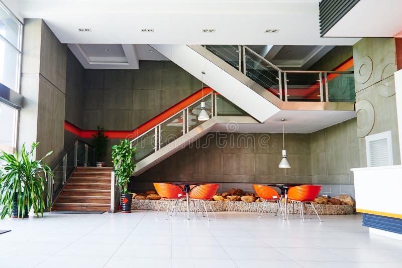 Interior comercial modern stock photography
