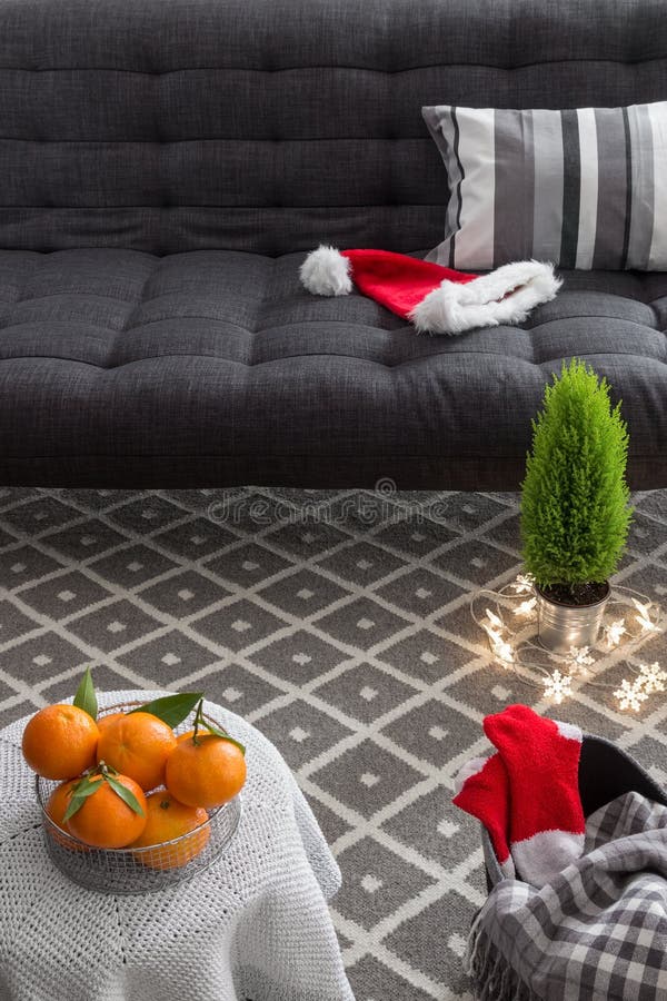 Interior con las decoraciones de la Navidad fotografía de archivo Interior con las decoraciones de la Navidad fotografía de archivo