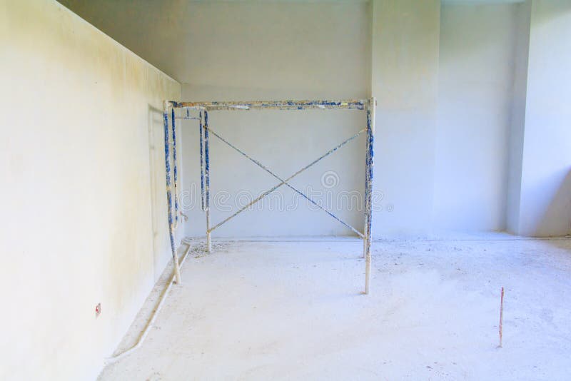 Interior in Construction and Wall Decoration at Building Site Stock Photo Image of habitation