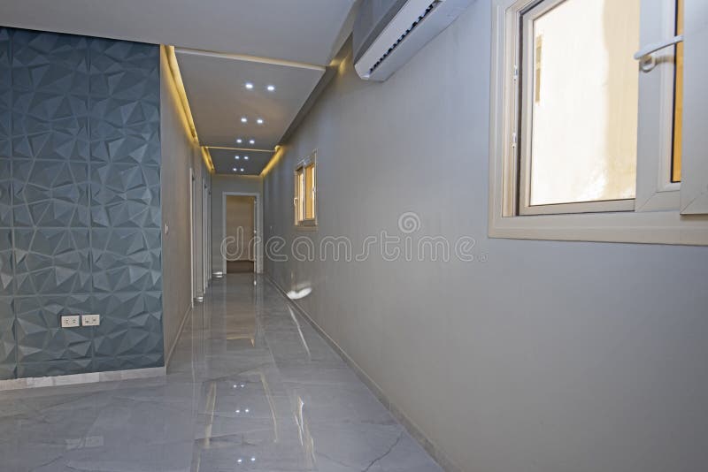 Interior corridor of a luxury apartment