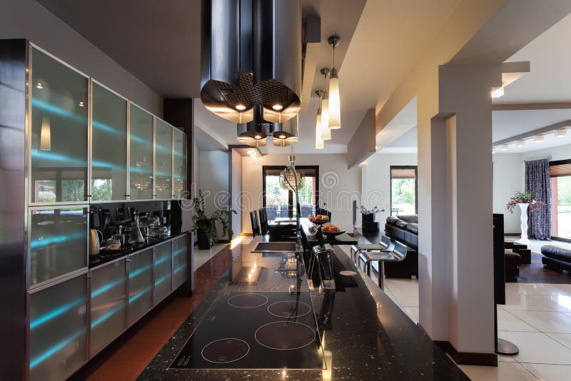 Interior da cozinha da galáxia fotografia de stock Interior da cozinha da galáxia fotografia de stock